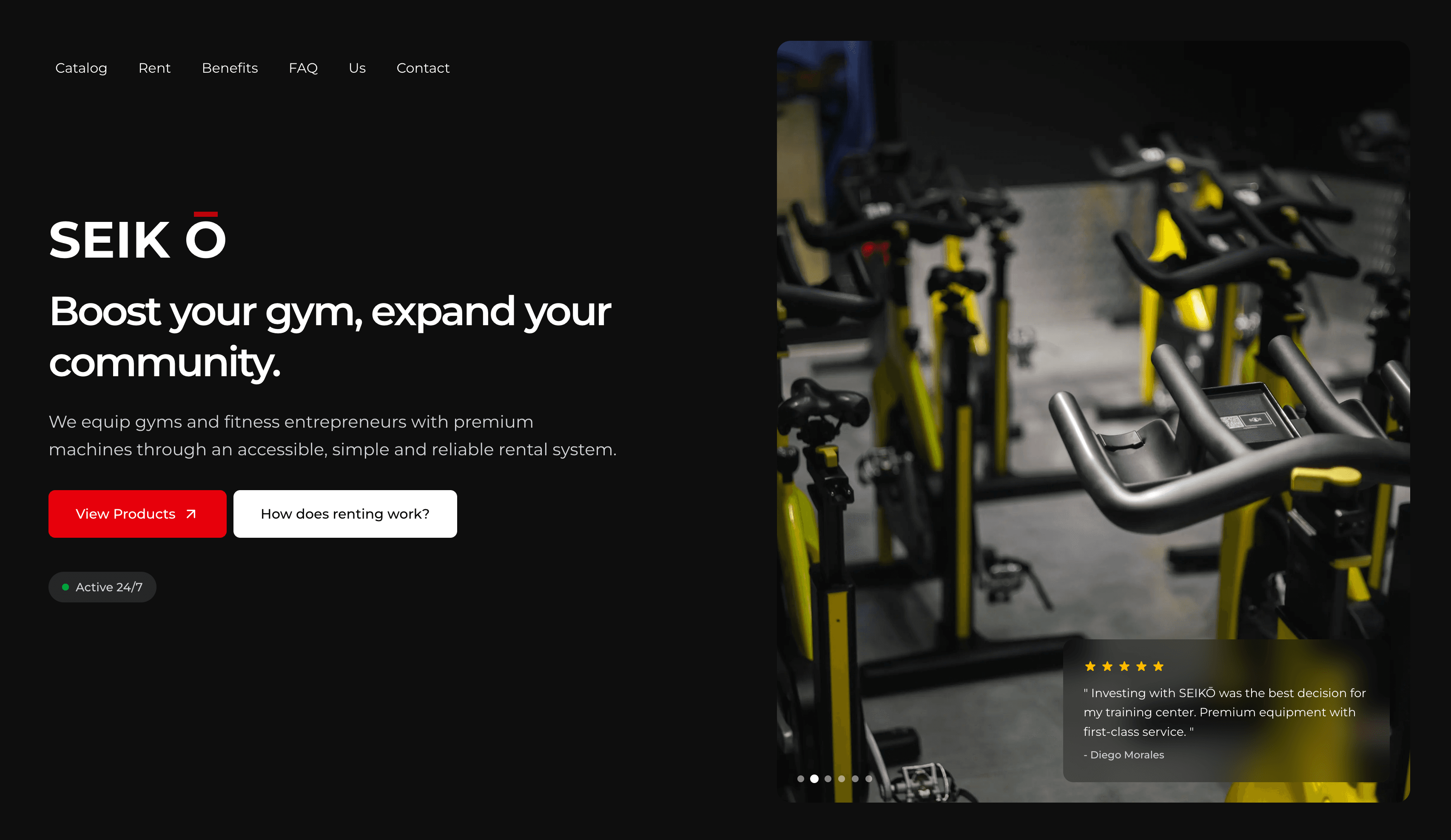 Seiko Fitness website preview
